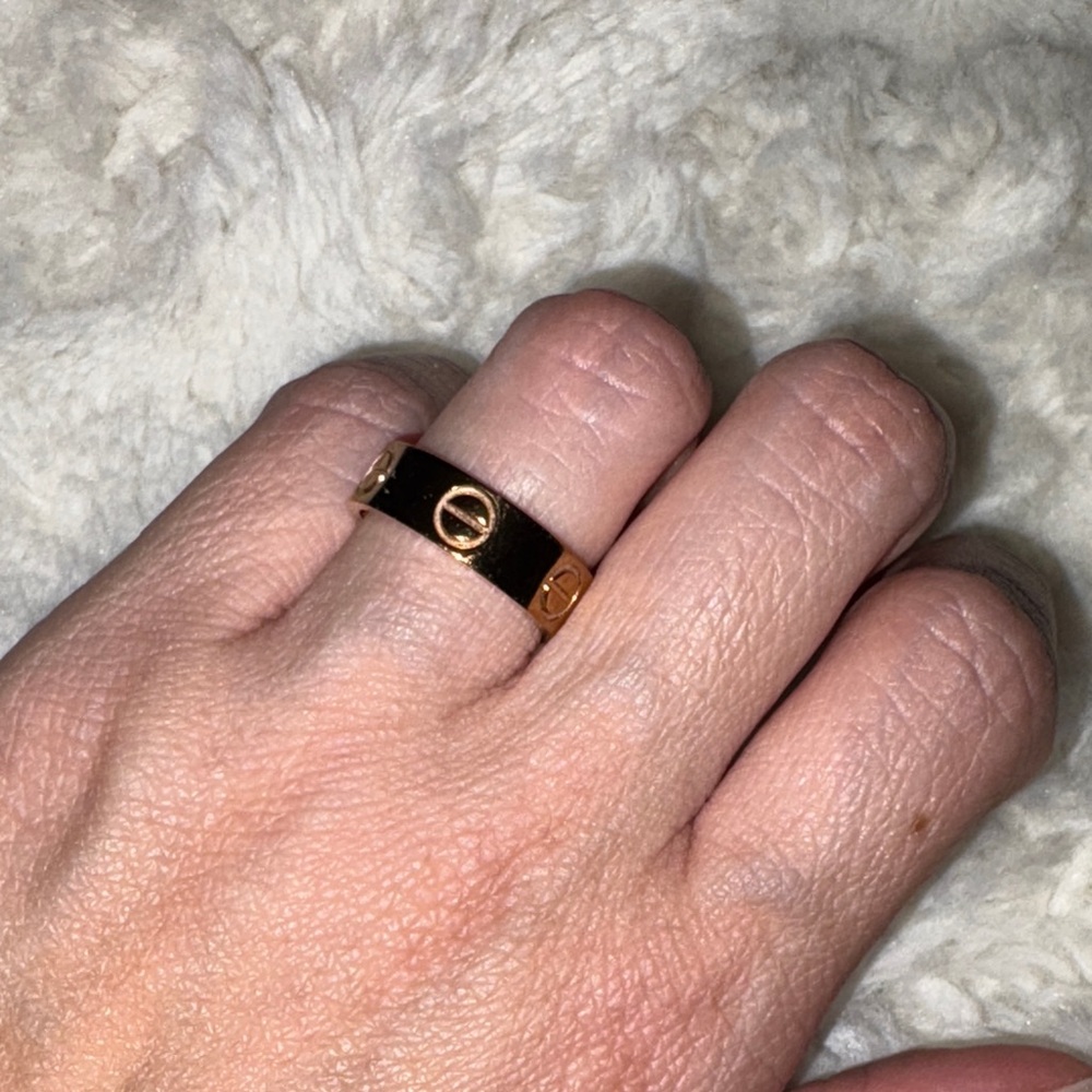 Stainless Steel “Love-like” Ring Size 5 Rose Gold
